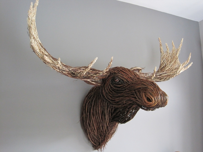 Willow Moose Sculpture
